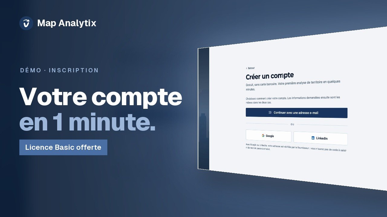 Créer son compte Map Analytix en 1 minute